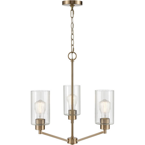Beverlly 3 Light 21 inch Modern Gold Chandelier Ceiling Light
